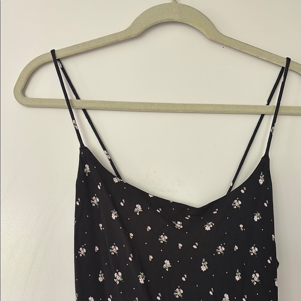 RVCA Black Floral Midi Slip Dress - Picture 2 of 4